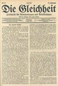 					Frauenzeitschrift "Die Gleichheit"  vom 8. Juni 1917 (via Wikimedia Commons)			 								 								 								 								 								 								 														